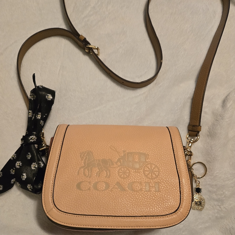 Coach Colorblock Horse And Carriage Saddle Crossbody Bag - Picture 2 of 13